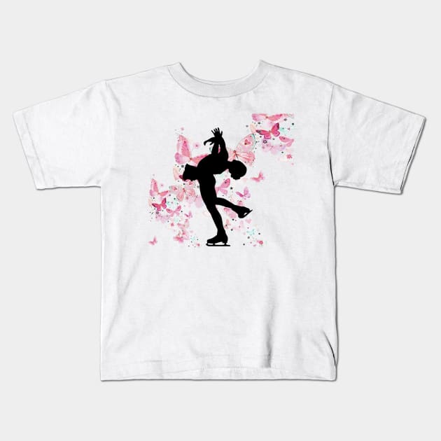 Butterfly Skater Kids T-Shirt by laurie3